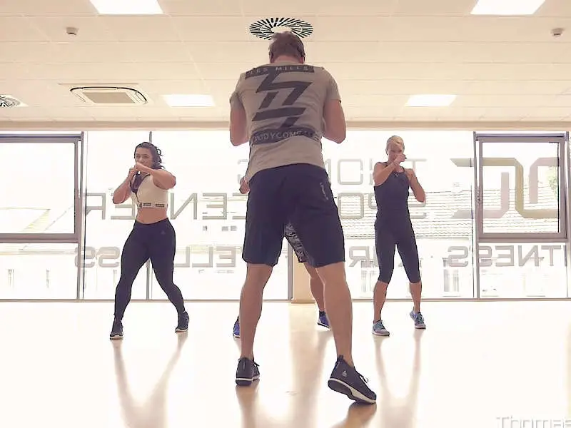 Trainer beim Les Mills Bodycombat-Kurs im TSC Dresden