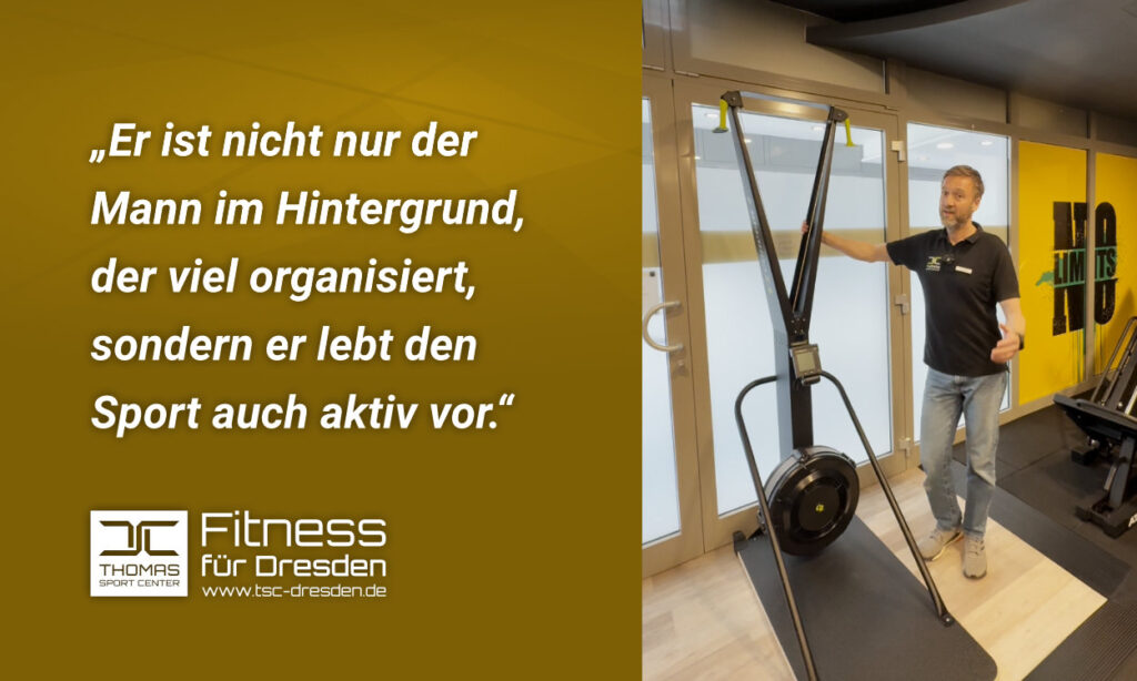 Studioleiter Christian vom Thomas Sport Center Klotzsche stellt sich vor