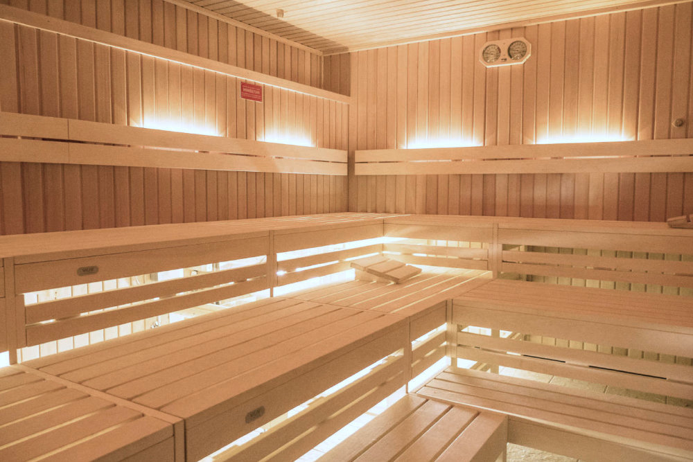 Innenansicht der Biosauna im Thomas Sport Center Dresden Klotzsche
