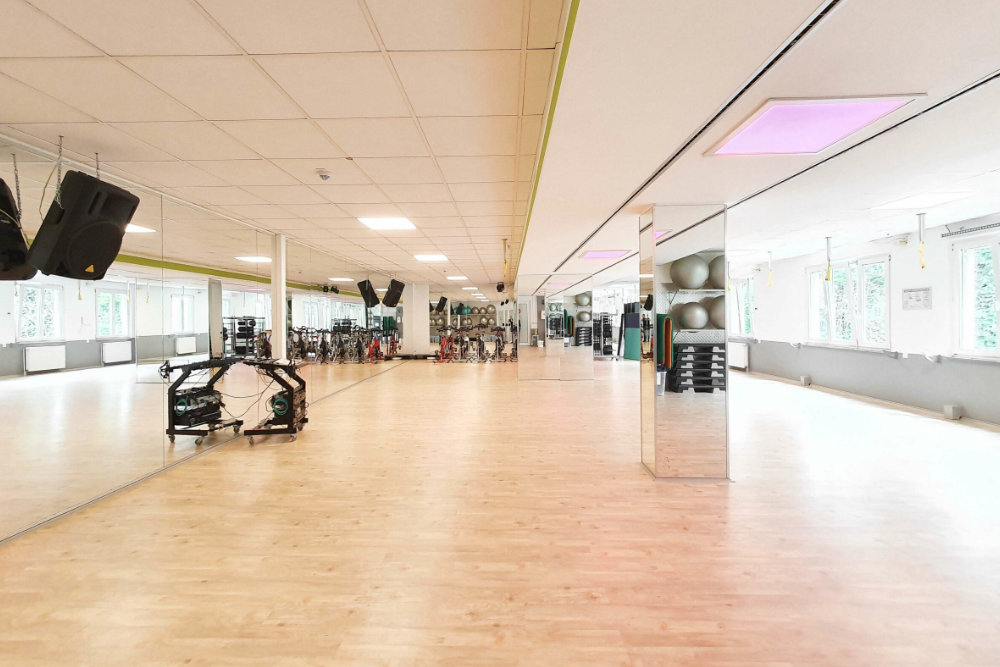 Moderner Kursraum im Thomas Sport Center Johannstadt in Dresden