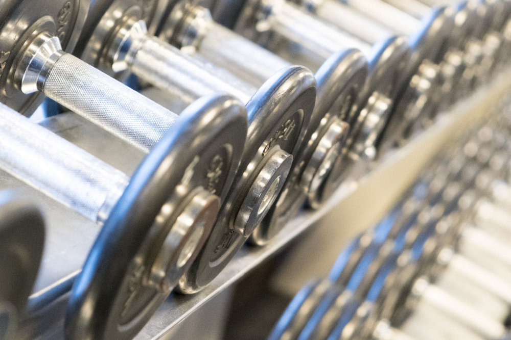 Kurzhanteln im Trainingsbereich des Thomas Sport Center Dresden Pieschen