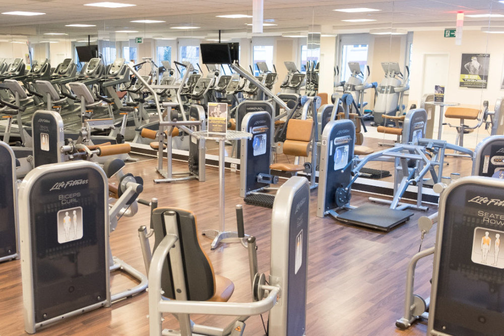 Zirkeltrainingsbereich mit modernen Geräten im Thomas Sport Center Dresden Pieschen