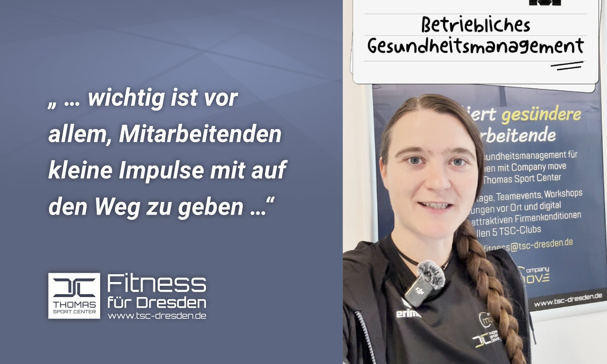 Impression der kostenlosen Gesundheitstage des TSC Dresden, die Impulse für Bewegung und Ergonomieberatungen im Rahmen des Betrieblichen Gesundheitsmanagements (BGM) geben